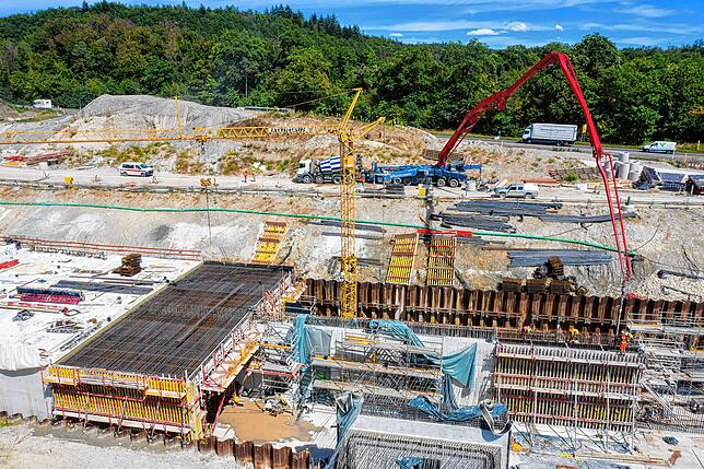 Die Arbeiten am Tunnelbauwerk: Bis Ende 2020 soll der Rohbau stehen.