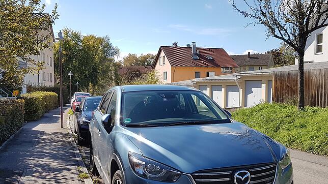 Hier im Peter-Rosegger-Weg in Allmannsdorf hat die SUV-Sprüherei begonnen. Mittlerweile sind neun Fälle bekannt.