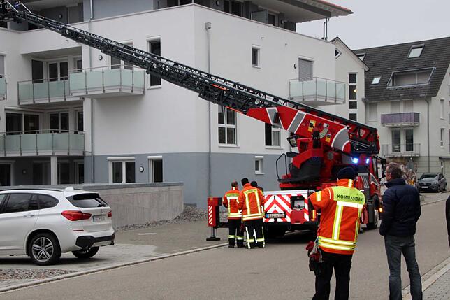 Bild 2: Bilder von der Drehleiter-Demonstration der Feuerwehr Blumberg