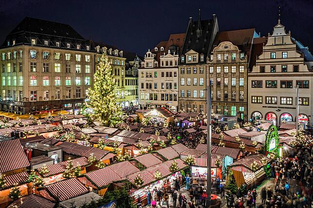 Der Leipziger Weihnachtsmarkt.