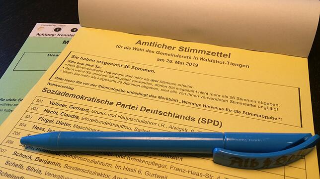 Trotz Rechtschreibfehler behält der Stimmzettel der SPD seine Gültigkeit.