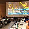 Die drei in Waldshut-Tiengen ansässigen Gewerbevereine planen erstmals eine gemeinsame Imagekampagne. Im Bild ist auf einer Großleinwand ...