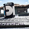Der Rheinmetall-Schriftzug auf einem gepanzerten Fahrzeug. In Stockach, Meckenbeuren und Markdorf hat das Düsseldorfer Unternehmen ...