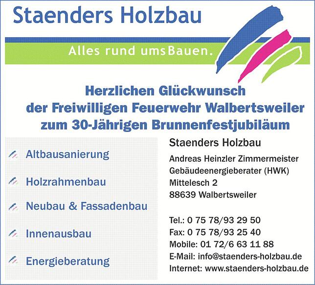 Bild 2: Brunnenfest Walbertsweiler: Dorfbrunnen erinnert an Kirchturmeinsturz 1959