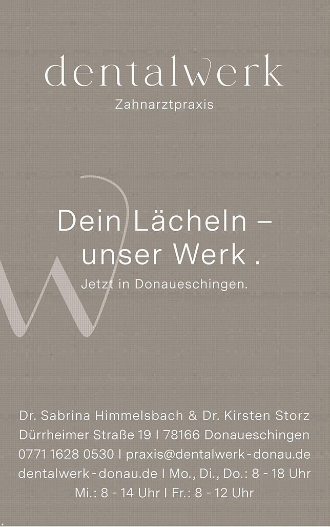 Bild 1: Neueröffnung Zahnartzpraxis Dentalwerk in Donaueschingen: Moderne Zahnmedizin in angenehmer Umgebung