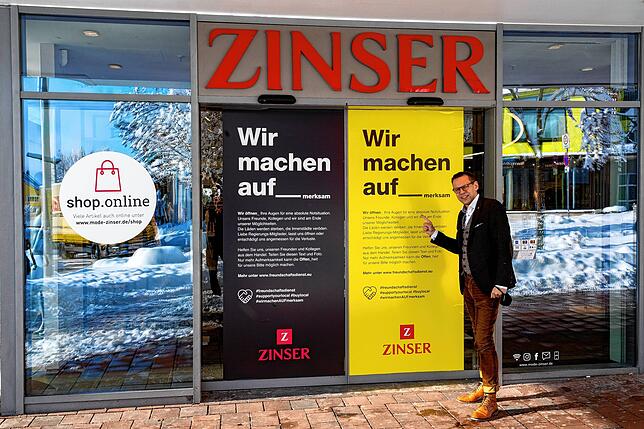 Zinser-Geschäftsführer Thomas Caster hofft auf eine baldige Wiedereröffnung.