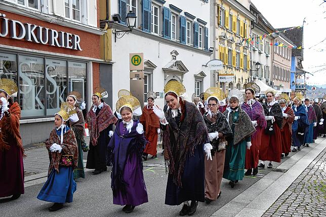 Bild 4: Bilder vom Narrenbaum-Umzug in Stockach mit Schaulustigen