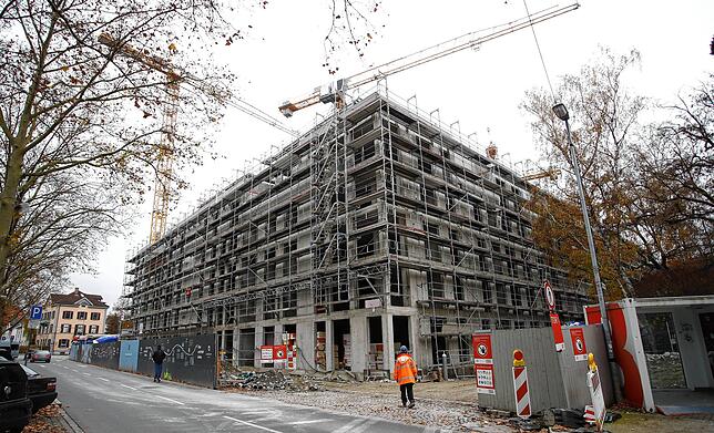Die Laubenhof-Baustelle auf dem ehemaligen städtischen Vincentius-Areal im November 2021.