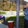 Heimleiter und Vorstandsmitglied der Camphill Dorfgemeinschaft Lehenhof, Stefan Siegel-Holz (rechts) auf dem Lehenhof, oberhalb von ...