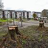 Hier entstehen 48 neue geförderte Wohnungen. Die Parkplätze hinten rechts entfallen vorerst, werden dann aber mit der neuen Tiefgarage ...