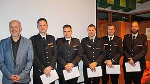 Ehrungen für verdiente Feuerwehrkommandanten, Abteilungsleiter und und Stellvertretern der Freiwilligen Feuerwehren Albbruck (von ...