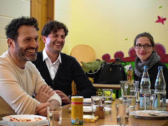 Luigi Pantisano am Tag des zweiten Wahlgangs mit seiner Familie