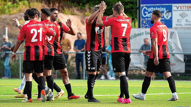 Jubel: Der FSV Rheinfelden &ndash; hier ein Archivbild &ndash; zeigte sich von der 2:5-Niederlage zuletzt bei Tabellenführer FC ...