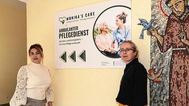 Im Kapuzinerkloster in Stühlingen hat „Monikas Care“, der ambulante Pflegedienst von Monika Surie (links), sein Domizil. ...