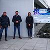Freuen sich über schnelles Internet (v.l.): Ortsvorsteherin Gabi Leichenauer, Niki Gehlen (Firma Stiegeler), Holger Vollmer (Firma ...