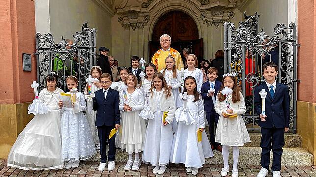 Erstkommunion im St. Fridolinsmünster in Bad Säckingen.
