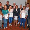 Die Verantwortlichen des DRK-Ortsvereins Heuberg-Donautal ehren bei der Hauptversammlung im Gasthaus Sternen in Nusplingen diese ...