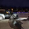 Die drei demolierten Autos nach dem Unfall in der Fulachstraße in Schaffhausen.