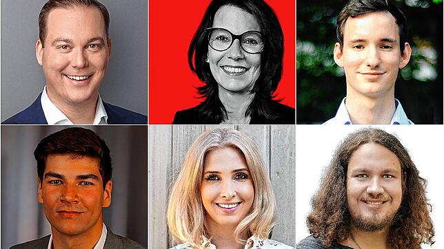 Sie stellen sich in der SÜDKURIER-Wahlarena den Fragen der SÜDKURIER-Redaktion (von links oben im Uhrzeigersinn): Felix Schreiner (CDU), ...