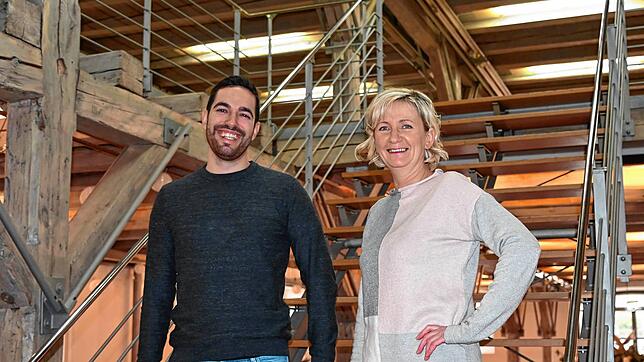 Bürgermeister Christoph Stolz und Organisatorin Stephanie Feyerabend freuen sich auf die Messe Bolu im April.