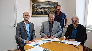 Einigen sich auf Rahmenbedingungen für eine belebtere Innenstadt (von links): Alwin Wagner, Vize-Hauptgeschäftsführer der IHK, ...