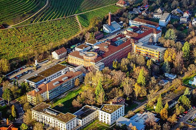 Blick auf das Hegau-Bodensee-Klinikum Singen von oben (Aufnahme von 2022).