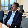 Landrat Luca Prayon (rechts) im Gespräch mit Andreas Ambrosius, Leiter der Friedrichshafener Lokalredaktion, über die ...