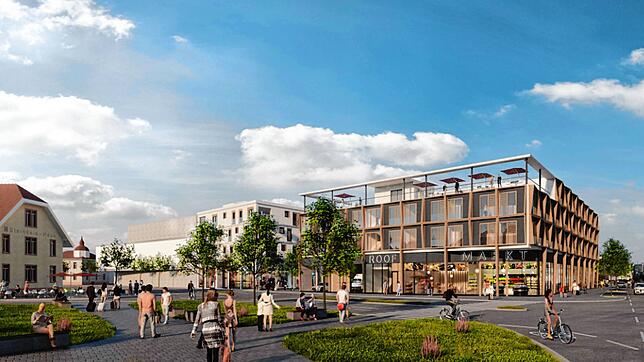 So soll es laut bisheriger Planung aussehen: Das Einkaufscenter am Villinger Kaiserring, für das der Projektentwickler das ...