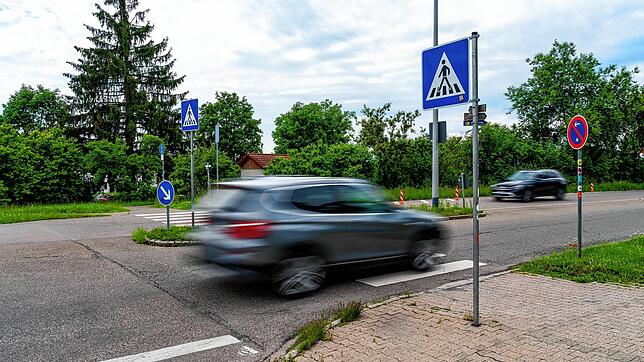 Der Zebrastreifen bei der Aral Tankstelle in der Vöhrenbacher Straße, Abzweigung am Hochgericht. Autofahrer würden hier oft nicht ...