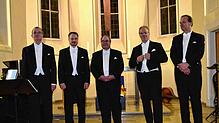 Das A-cappella-Ensemble &bdquo;Männer und Tenöre&ldquo; (von links): Thomas Mentzel, Johannes Preuß, Thomas Waldherr (alle Tenor), ...