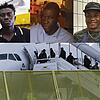 Der Gambier Buba Jaiteh aus Blumberg (oben links), der Nigerianer Lukmann Lawall aus Konstanz (Mitte und der Nigerianer Kingsley Emeto ...