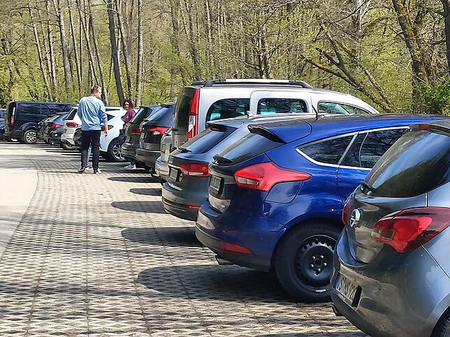 Die Parkplätze rund um den Streichelzoo werden stark genutzt.