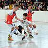 Rasante Spielszene zwischen dem FC 08 Villingen und dem Karlsruher SC, in der Bildmitte Dorian Derdowski vom FC 08. Bild: Roger Müller