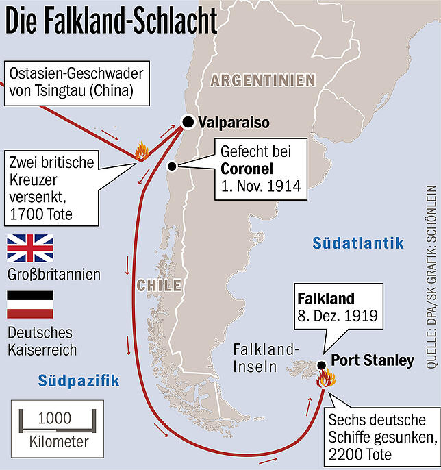 Bild 6: 105 Jahre nach der Versenkung auf dem Meeresgrund: Britische Expedition entdeckt das Wrack des Panzerkreuzers &bdquo;Scharnhorst&ldquo; bei den Falkland-Inseln