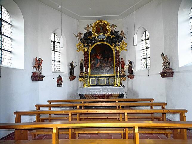 Auch die Kapelle zum Heiligen Leonhard ist leider nicht allgemein zugänglich.