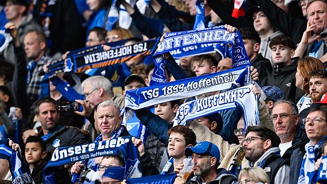 Fans von Hoffenheim zündeten Pyrotechnik.