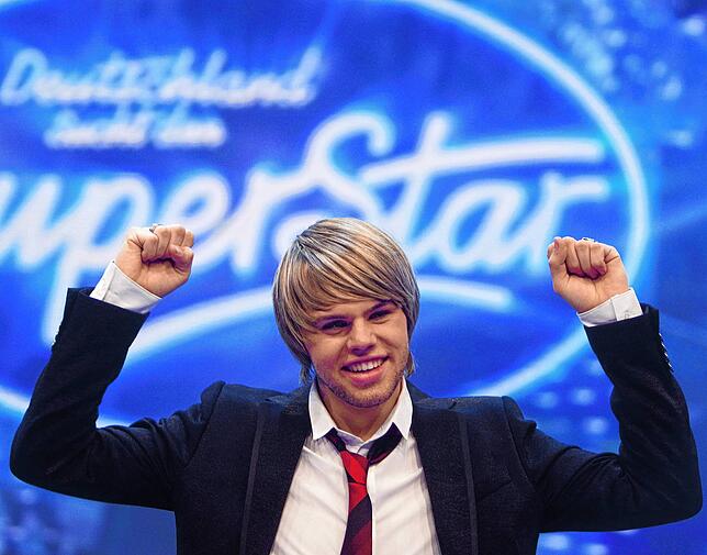 Der Pfullendorfer Daniel Schumacher 2009 nach seinem Sieg bei DSDS.