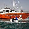 Das für die Seenotrettung umgerüstete Motorschiff „Sarah“ im Hafen von Licata/Sizilien. Im Januar soll es einen nächsten Einsatz auf dem ...