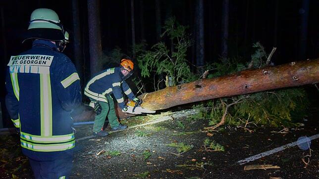 Die Feuerwehr in St. Georgen im Einsatz.