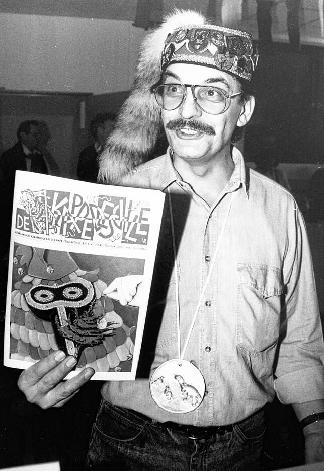 Lothar Rapp und die Ausgabe des Kappedeschle im Jahr 1994.