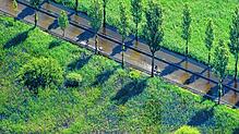Die Verbindungsstraße von Moos nach Radolfzell war nun wochenlang teils ganz geflutet. Manche Radfahrer haben sich allerdings nicht an ...