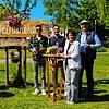 Im Ludwigshafener Uferpark findet vom 29. Mai bis 1. Juni die erste Weinwiese statt. Sie freuen sich darauf (von links): Muriel Wucher ...
