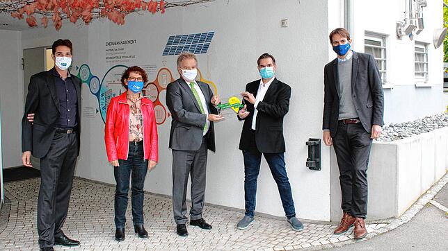 Johannes Walcher, Energieagentur Kreis Konstanz, die Landtagsabgeordnete Dorothea Wehinger, Umweltminister Franz Untersteller, Andreas ...