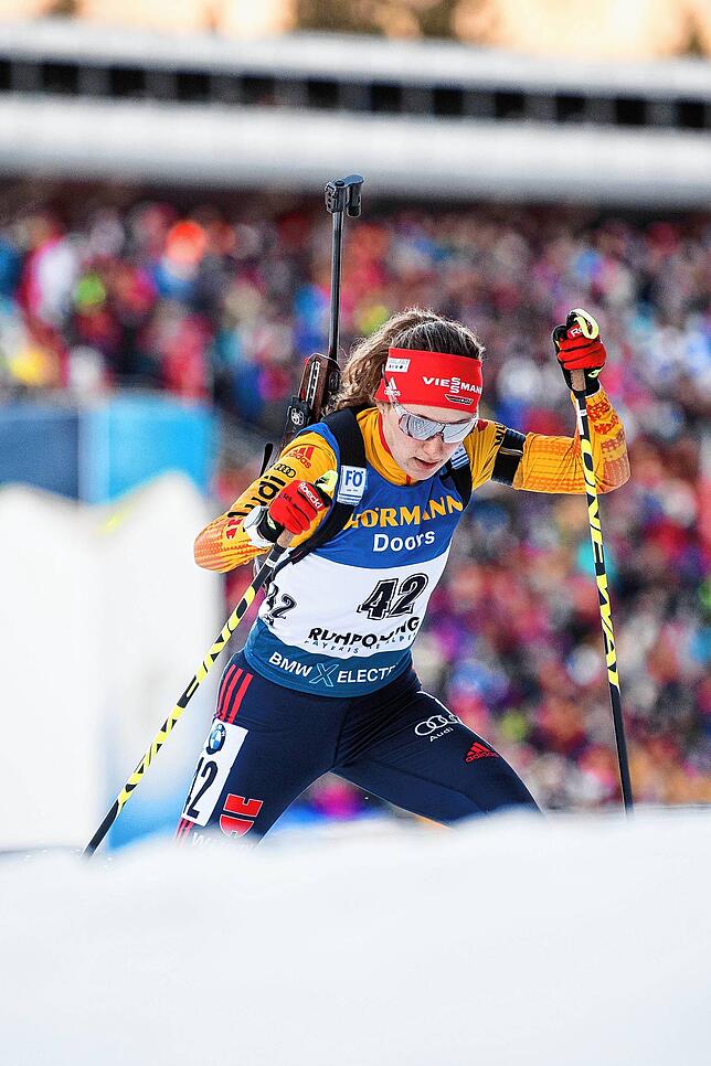 Biathletin Janina Hettich erreichte im Dezember ihre erste Top-Ten-Platzierung in einem Einzel-Weltcup.