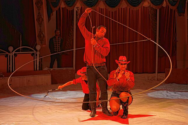 Eine Wild-West-Show darf beim Gastspiel in Donaueschingen nicht fehlen.