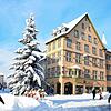Die Villinger Innenstadt am Freitag im schönsten Winterkleid.