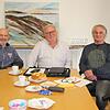 Die Blumberger FDP-Fraktion im Büro des FDP-Bundestagsabgeordneten Marcel Klinge in Donaueschingen, von links Michael Zier, ...