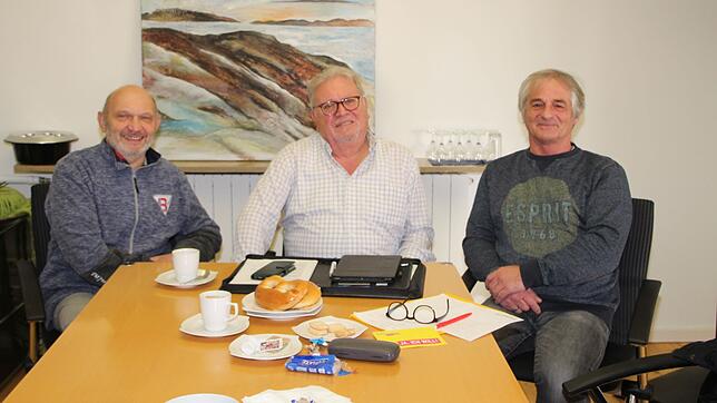 Die Blumberger FDP-Fraktion im Büro des FDP-Bundestagsabgeordneten Marcel Klinge in Donaueschingen, von links Michael Zier, ...