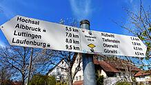 Gute Orientierungshilfe: Schilder wie dieses werden vom Schwarzwaldverein Görwihl angebracht. Zudem betreuen die Mitglieder die ...