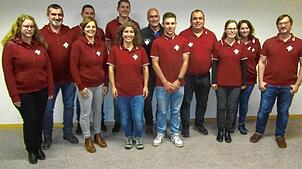 Der Radsportverein &bdquo;Edelweiß&ldquo; Mauenheim ist stolz, eine komplette Vorstandsmannschaft vorweisen zu können. Bild: Franz Dreyer